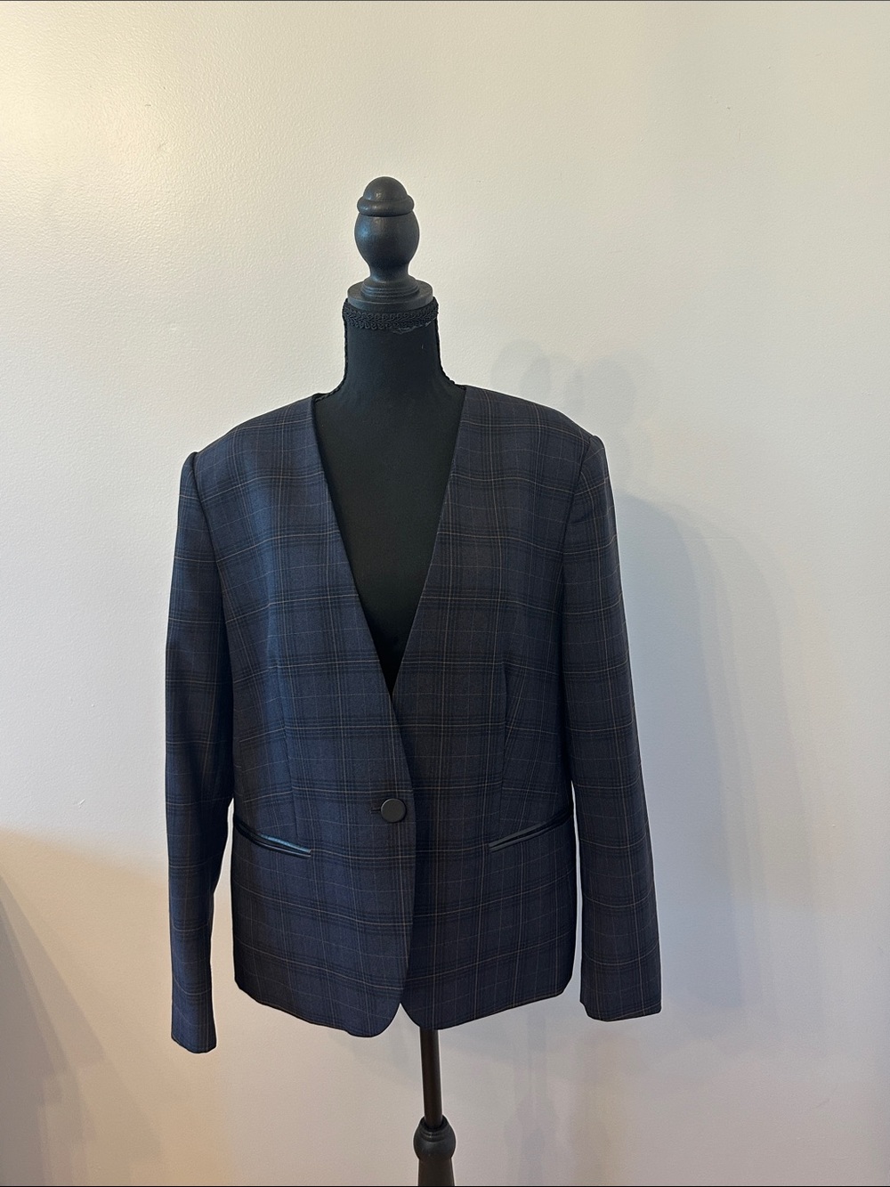 Kasper Navy Plaid Women's Blazer